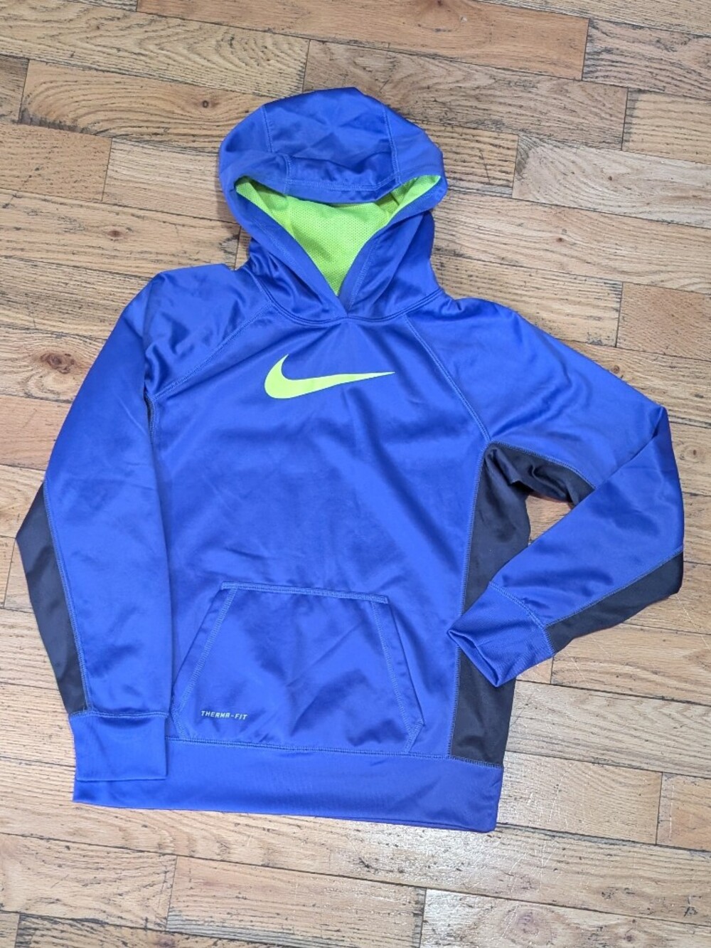 Nike Hoodie Purple With Lime Swoosh Youth XL *C3